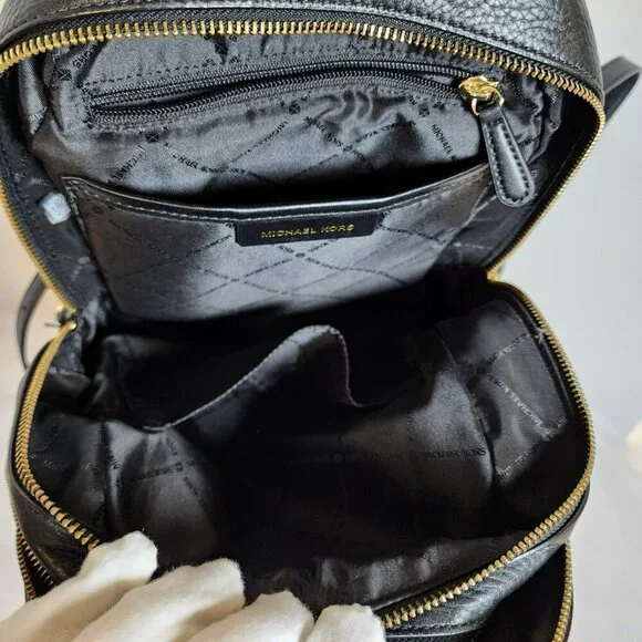Michael Kors Adina Medium Pebbled Leather Black Backpack  Pre-Owned -  threedaughtersproperties.com